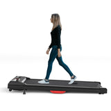 ZUN Flat, home, office, dual-use small treadmill, fat burning, silent fitness equipment with remote 84024437