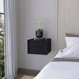 Elfrida Wall-Mounted Nightstand, Sleek Single-Drawer Design with Spacious Top Shelf B128P176108