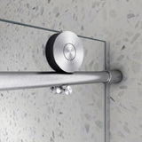 5476 Brushed frameless one fixed and one shifted Shower Door, 70MM 304 stainless steel large pulleys W2517P280926