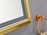 60 x 48 Inch LED Bathroom Mirror with Aluminum Frame, Wall Mounted Vanity Mirror, Anti-Fog, Memory, W2287P279113