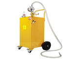 30 Gallon Gas Caddy Tank Storage Drum Gasoline Diesel Fuel Transfer with universal wheel Bright 68069886