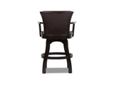 Williams 31" Swivel Bar Stool with Armrests, Vintage Brown Faux Leather B2719P238365