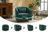 Swivel Accent Chair for Living Room, Sofa Chairs with Wood Base Side, Comfy Swivel Accent Chair with W2606P253944