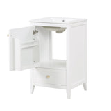 20" Bathroom Vanity with Sink, Bathroom Cabinet with Soft Closing Door, Storage Rack and A Drawer, 95881183