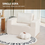 (Video) Sofa in a box Foam Sofa Couch with Pillow, Bean Bag Chairs for Adults Stuffed High-Density W2733P183922