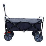 150L Collapsible Wagon Cart Foldable, Utility Garden Wagon with 360lbs Weight Capacity, Heavy Duty W321P269218
