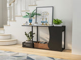 43.5 Inch Versatile Waterproof Console Table, Easy-Assemble Sofa Side Table for Photo Frame & Plant 77701742
