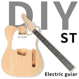 ZUN DIY 6 String TL Style Electric Guitar Kits with Mahogany Body, Maple Neck and Accessories 29212216