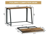 Folding Table, Portable Space-Saving Desk for Home, Apartment, Events, Vintage 01956727