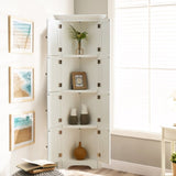 Tall Storage Cabinet with Doors and 4 Shelves for Living Room, Kitchen, Office, Bedroom, Bathroom, W1693111249