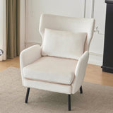 Wing Back Velvet Accent Chair, Modern Living Room Armchair Comfy Upholstered Single Sofa Chair for N765P197510W