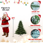 ZUN 9FT Christmas Tree Simulate Nature Advanced Materials Premium Hinged Spruce Artificial Douglas Firs W1773P203597