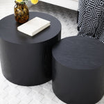 ZUN Round Coffee Table Set of 2, Nesting Coffee Tables for MDF with veneer .for living W1117P193720