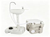 5 Gallon Upgrade Portable RV Toilet with Matching White Lid Ring Waste 83678681