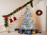 6 FT Snow Flocked Pre-lit Artificial Pop Up Christmas Tree with 100 Warm Lights and Golden Ornaments 90946157