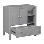 ZUN 30" Bathroom Vanity Base Only, Solid Wood Frame, Bathroom Storage Cabinet with Doors and Drawers, WF283480AAE