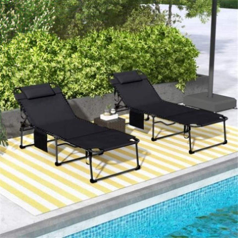 ZUN Folding Lounge Chairs / beach chair （Prohibited by WalMart） 18287224