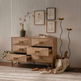 6 Drawers Dresser, Modern Dressers & Chests of Drawers, TV Stand,Light Wood Dresser for W3158P307447