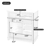 30" Bathroom Vanity with Sink, One Tip-out Drawer, Three Drawers, Door Shelf, Soft Closing Door, N759P227429K