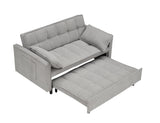 54.30-inch double Two-seat casual sofa with pull out bed, living room furniture, light grey W1658P176558