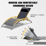 Pool Lounge Chairs Set of 2-Dark Grey W1859P321409