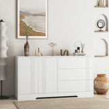 Sideboard Buffet Cabinet with Storage, Modern Kitchen Buffet Storage Cabinet with Drawer and Doors, W1321P289095