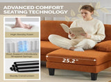 U-Shaped Convertible Sectional Sofa with 2 Chaise Lounges, 4-Seater Modular Couch with Removable & 78335151
