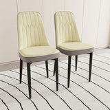 A set of 2 dining chair, modern style chair made of high-quality PU Leather fabric with thick soft W2189P168412