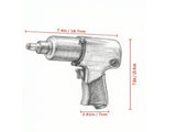1/2" Drive Air Impact Wrench, 880 ft-lbs Nut-Busting Torque, 7500 RPM Lightweight Pneumatic Impact 12547529