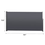 ZUN Retractable Side Screen Awning, UV Resistant, Waterproof, Patio Privacy Screen for Garden, Balcony, W419142769