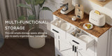 Kitchen Storage Cabinet, Modern Farmhouse Buffet Cabinet with Storage, Coffee Bar with Drawers and W2386P207765