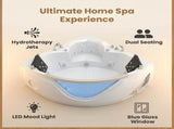 59" light luxury double corner whirlpool bathtub, 20 sets of multi-directional massage nozzles, W3605P566240