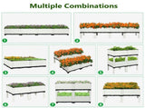 4PCS Elevated Planting Box White 62888170
