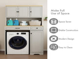 Over the Washer, Dryer and Robot Vacuum Storage Cabinet suitable for Compact Washing Machines, W1120P338184