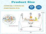 3-Level Height Adjustable Baby Bouncer with Multiple Play Toys, Stable Metal Frame Jumper - White 17086457