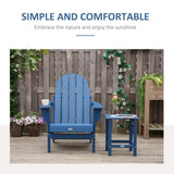 ZUN Folding Adirondack Chair, Faux Wood Patio & Fire Pit Chair, Weather Resistant HDPE for Deck, Outside W2225142495