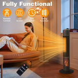 33" Tower Space Heater with 3D Flame, 1500W Portable Electric Heater with Thermostat, 60&deg 35471126