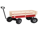 97x43x78cm Garden Iron Wood Four Wheel Garden Wagon 05908725