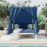 Outdoor Patio Sunbed with Curtains, High Comfort, Suitable for Multiple Scenarios 15401534