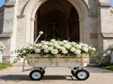 Outdoor carriage, all terrains, wooden railings, solid tires, garden carriage,Load-bearing capacity 68223869