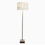 Minimalist Floor Lamp, Slim Standing Light with Neutral Shade for Contemporary Living Room & Bedroom B183P315095