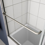 Bathtub Bypass shower door, sliding door, with 1/4" tempered glass and Chrome finish 56-60"x58" W2122131040