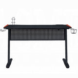 Black and Red Gaming Desk with LED Light and USB Port B062P209327