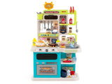Blue Kids Corner Play Kitchen with Realistic Sounds, Lights & Steam, 95PCS Accessories Pretend 17632106