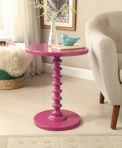 ZUN ACME Acton Accent Table, Purple AC01196