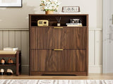 Shoe Cabinet Storage for Entryway Hidden Shoes Storage Cabinet with 2 Flip Drawers, Tall Free 16595096