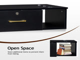 15cm E0 particleboard with hemp surface, two draws and three holes with lock, salon cabinet, black 80275386
