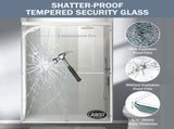 44-48 in. W x 72 in. H Double Sliding Shower Door, Semi-frameless Bathroom Sliding Door with 1/4" T5223P413100