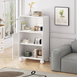 45.28" H Cabinet, Bathroom Floor Cabinet with Glass Door and Shelves, Freestanding Display W757P205953