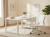 47 Home Office Desk with 2 Fabric Drawers, Storage Shelf, X-Frame Support, Spacious 73523890